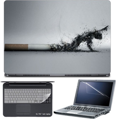 

Skin Yard Anti Smoking Message Laptop Skin with Screen Protector & Keyboard Skin -15.6 Inch Combo Set