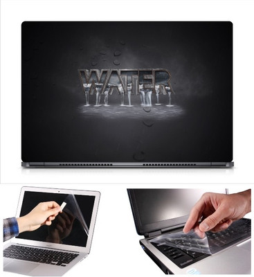 

Skin Yard Creative Water Typo Fall Laptop Skin Decal with Keyguard & Screen Protector -15.6 Inch Combo Set