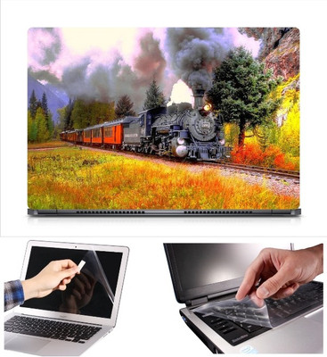 

Skin Yard Train Nature Laptop Skin Decal with Keyguard & Screen Protector -15.6 Inch Combo Set
