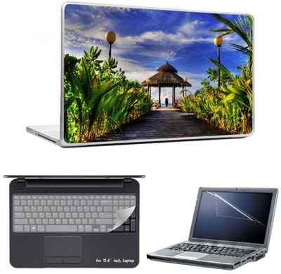 

Skin Yard Island Paradise Laptop Skins with Laptop Screen Guard & Laptop Keyguard -15.6 Inch Combo Set