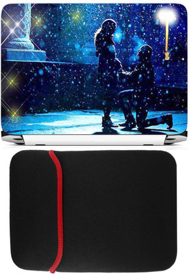 

FineArts Boy Proposing Laptop Skin with Reversible Laptop Sleeve Combo Set