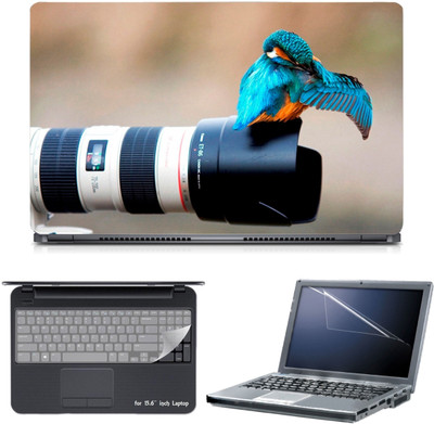 

Skin Yard 3in1 Combo- Bird on Camera Laptop Skin with Screen Protector & Keyguard -15.6 Inch Combo Set