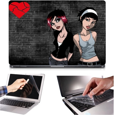 

Skin Yard 3in1 Combo- Breaking Heart Girls Laptop Skin with Screen Protector & Keyguard -15.6 Inch Combo Set