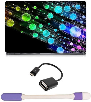 

Skin Yard Bubble Abstract Laptop Skin with USB LED Light & OTG Cable - 15.6 Inch Combo Set
