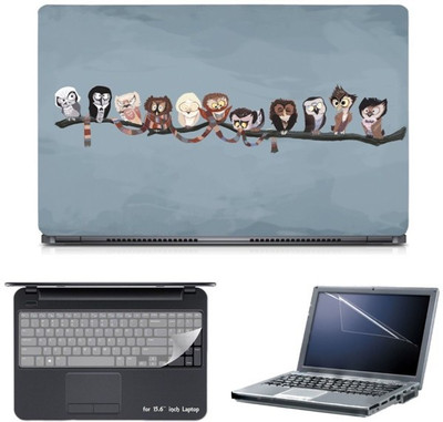 

Skin Yard Different Owl in Stick Laptop Skin with Screen Protector & Keyboard Skin -15.6 Inch Combo Set