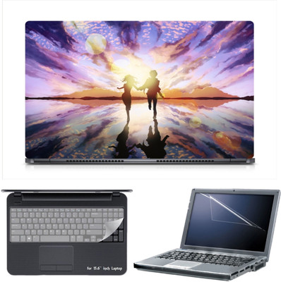 

Skin Yard Couple Love Art Abstract Laptop Skin Decal with Keyguard & Screen Protector -15.6 Inch Combo Set