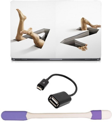 

Skin Yard A to Z Laptop Skin with USB LED Light & OTG Cable - 15.6 Inch Combo Set