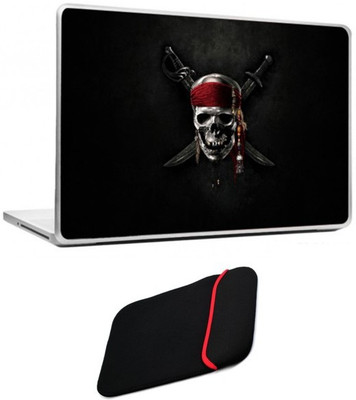 

Skin Yard Pirates Ghost Symbol Laptop Skin/Decal with Reversible Laptop Sleeve - 15.6 Inch Combo Set