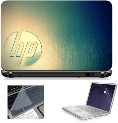 

Geek Silver HP 3in1 Laptop Skins with Laptop Screen Guard and Key Protector HQ1082 15.6 Inch Combo Set