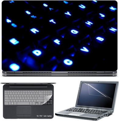 

Skin Yard Dark Blue Close Keyboard Laptop Skin with Screen Protector & Keyboard Skin -15.6 Inch Combo Set