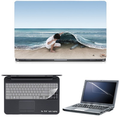 

Skin Yard Water Pollution Awareness Sparkle Laptop Skin with Screen Protector & Keyguard -15.6 Inch Combo Set