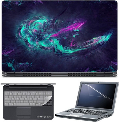 

Skin Yard Blue & Purple Shards Laptop Skin with Screen Protector & Keyboard Skin -15.6 Inch Combo Set