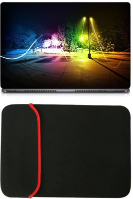 

Skin Yard Rhythm of Life Abstract Laptop Skin/Decal with Reversible Laptop Sleeve - 15.6 Inch Combo Set