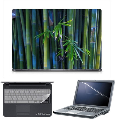 

Skin Yard Sparkle Bamboo Wallpaper Laptop Skin with Screen Protector & Keyboard Skin -15.6 Inch Combo Set