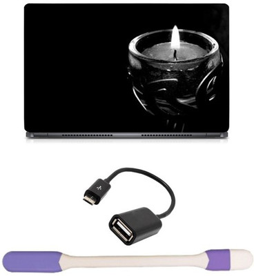 

Skin Yard Candle Laptop Skin with USB LED Light & OTG Cable - 15.6 Inch Combo Set