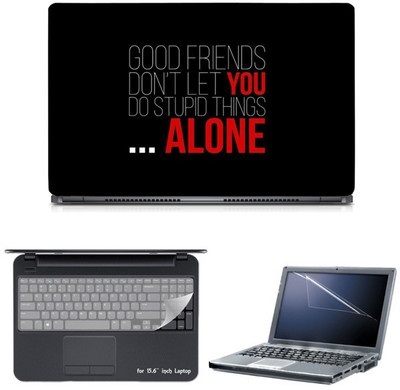 

Skin Yard Good Friends Don't Alone Sparkle Laptop Skin with Screen Protector & Keyguard -15.6 Inch Combo Set