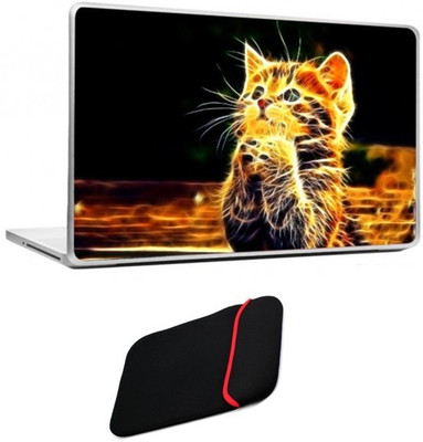 

Skin Yard Yellow Kitten Laptop Skin/Decals with Reversible Laptop Sleeve - 14.1 Inch Combo Set