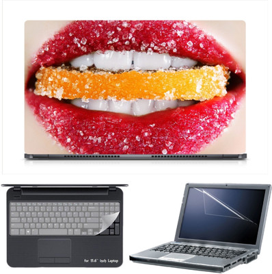 

Skin Yard Candy Lips Laptop Skin Decal with Keyguard & Screen Protector -15.6 Inch Combo Set