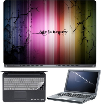 

Skin Yard Age Is Beauty Laptop Skin with Screen Protector & Keyboard Skin -15.6 Inch Combo Set