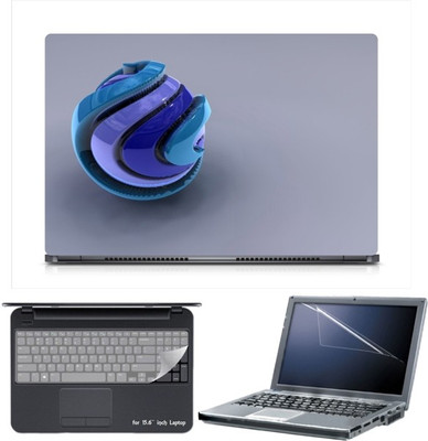 

Skin Yard Sparkle Awesome Blue Sphere Laptop Skin with Screen Protector & Keyboard Skin -15.6 Inch Combo Set