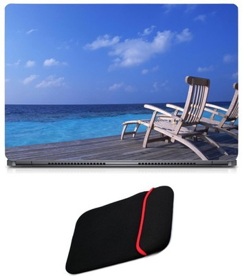

Skin Yard Feeling Relax Laptop Skin/Decal with Reversible Laptop Sleeve - 15.6 Inch Combo Set