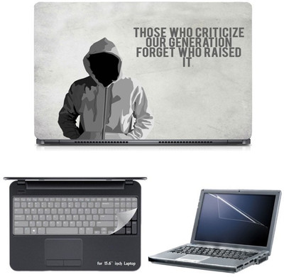 

Skin Yard Generation Motivational Saying Sparkle Laptop Skin with Screen Protector & Keyguard -15.6 Inch Combo Set