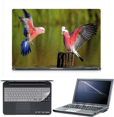 

Skin Yard Sparkle Lovebird Babies Laptop Skin with Screen Protector & Keyboard Skin -15.6 Inch Combo Set
