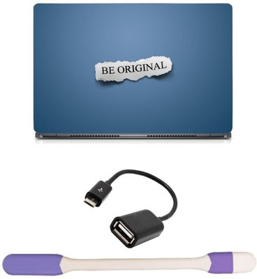 

Skin Yard Be Original Sparkle Laptop Skin with USB LED Light & OTG Cable - 15.6 Inch Combo Set