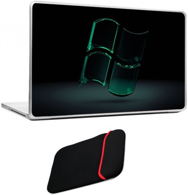 

Skin Yard Windows 7 Laptop Skin/Decals with Reversible Laptop Sleeve - 14.1 Inch Combo Set