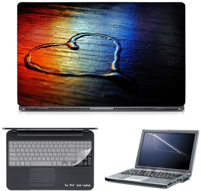 

Skin Yard Light Heart Water Rainbow Laptop Skin with Screen Protector & Keyboard Skin -15.6 Inch Combo Set