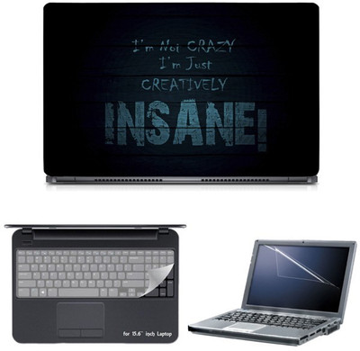 

Skin Yard Creatively Insane Sparkle Laptop Skin with Screen Protector & Keyguard -15.6 Inch Combo Set