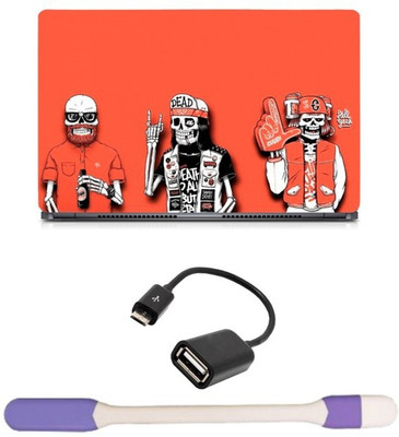 

Skin Yard 3 Skeleton Sebastein Cuypers Sparkle Laptop Skin with USB LED Light & OTG Cable - 15.6 Inch Combo Set