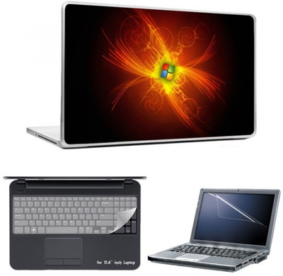 

Skin Yard Window Abstract Laptop Skin With Laptop Screen Guard And Laptop Key Guard -15.6 Inch Combo Set