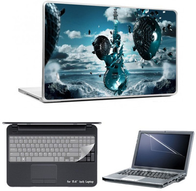 

Skin Yard Super 3D Guitar Laptop Skins with Laptop Screen Guard & Laptop Keyguard -15.6 Inch Combo Set