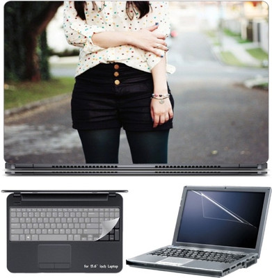 

Skin Yard Vintage Heart Pattern Girl Laptop Skin with Screen Protector & Keyboard Skin -15.6 Inch Combo Set