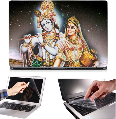

Skin Yard 3in1 Combo- Radhe Krishna in NIght Laptop Skin with Screen Protector & Keyguard -15.6 Inch Combo Set