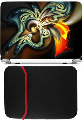 

FineArts Abstract Arrow Laptop Skin with Reversible Laptop Sleeve Combo Set