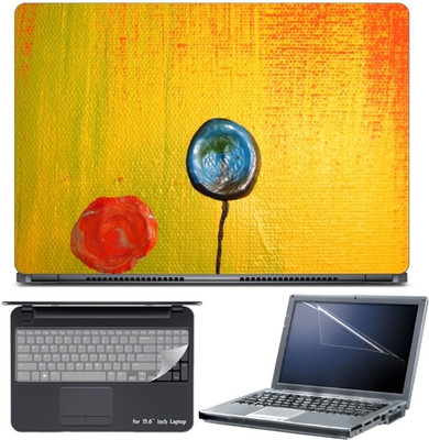 

Skin Yard Yellow Texture Abstract Wall Pinting Laptop Skin with Screen Protector & Keyboard Skin -15.6 Inch Combo Set