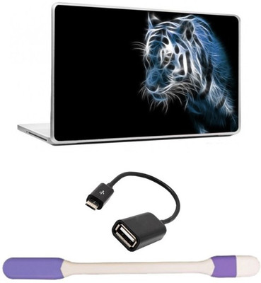 

Skin Yard 3D Tiger Light Laptop Skins with USB LED Light & OTG Cable - 15.6 Inch Combo Set