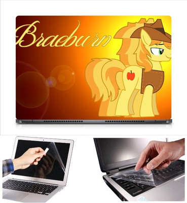 

Skin Yard Braeburn Orange Laptop Skin Decal with Keyguard & Screen Protector -15.6 Inch Combo Set