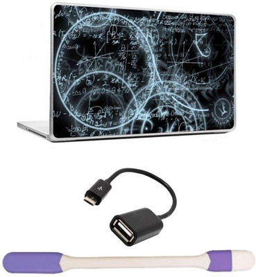 

Skin Yard Magical Equations Laptop Skin -14.1 Inchs with USB LED Light & OTG Cable (Assorted) Combo Set