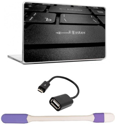 

Skin Yard KeyBoard Enter Laptop Skins with USB LED Light & OTG Cable - 15.6 Inch Combo Set