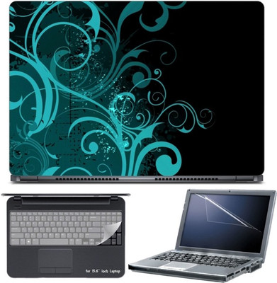 

Skin Yard Abstract Floral Vector Laptop Skin with Screen Protector & Keyboard Skin -15.6 Inch Combo Set