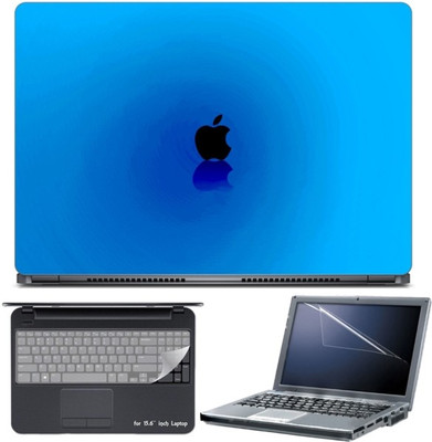 

Skin Yard Apple Logo on Blue Background Laptop Skin with Screen Protector & Keyboard Skin -15.6 Inch Combo Set