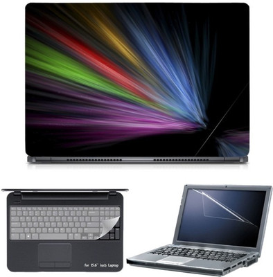 

Skin Yard Colourful Universe Rays Laptop Skin with Screen Protector & Keyboard Skin -15.6 Inch Combo Set