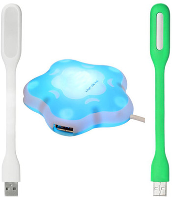 

FineArts 4 Port USB 2.0 Hub and 2 Flexible USB Led Light Combo Set