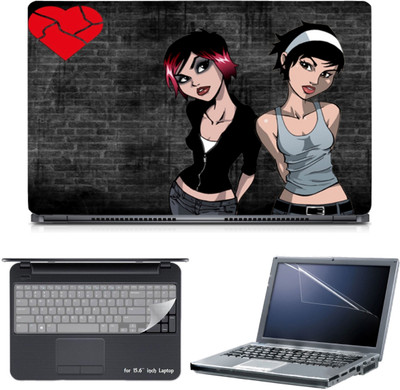 

Skin Yard 3in1 Combo- Breaking Heart Girls Laptop Skin with Screen Protector & Keyguard -15.6 Inch Combo Set
