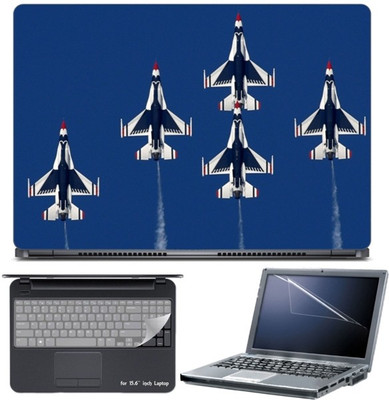 

Skin Yard Air Craft Thunder Birds Laptop Skin with Screen Protector & Keyboard Skin -15.6 Inch Combo Set