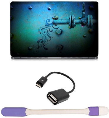

Skin Yard Dark Phone Physics Sparkle Laptop Skin with USB LED Light & OTG Cable - 15.6 Inch Combo Set