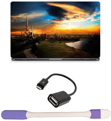 

Skin Yard Huoshao Yun City Laptop Skin -14.1 Inch with USB LED Light & OTG Cable (Assorted) Combo Set